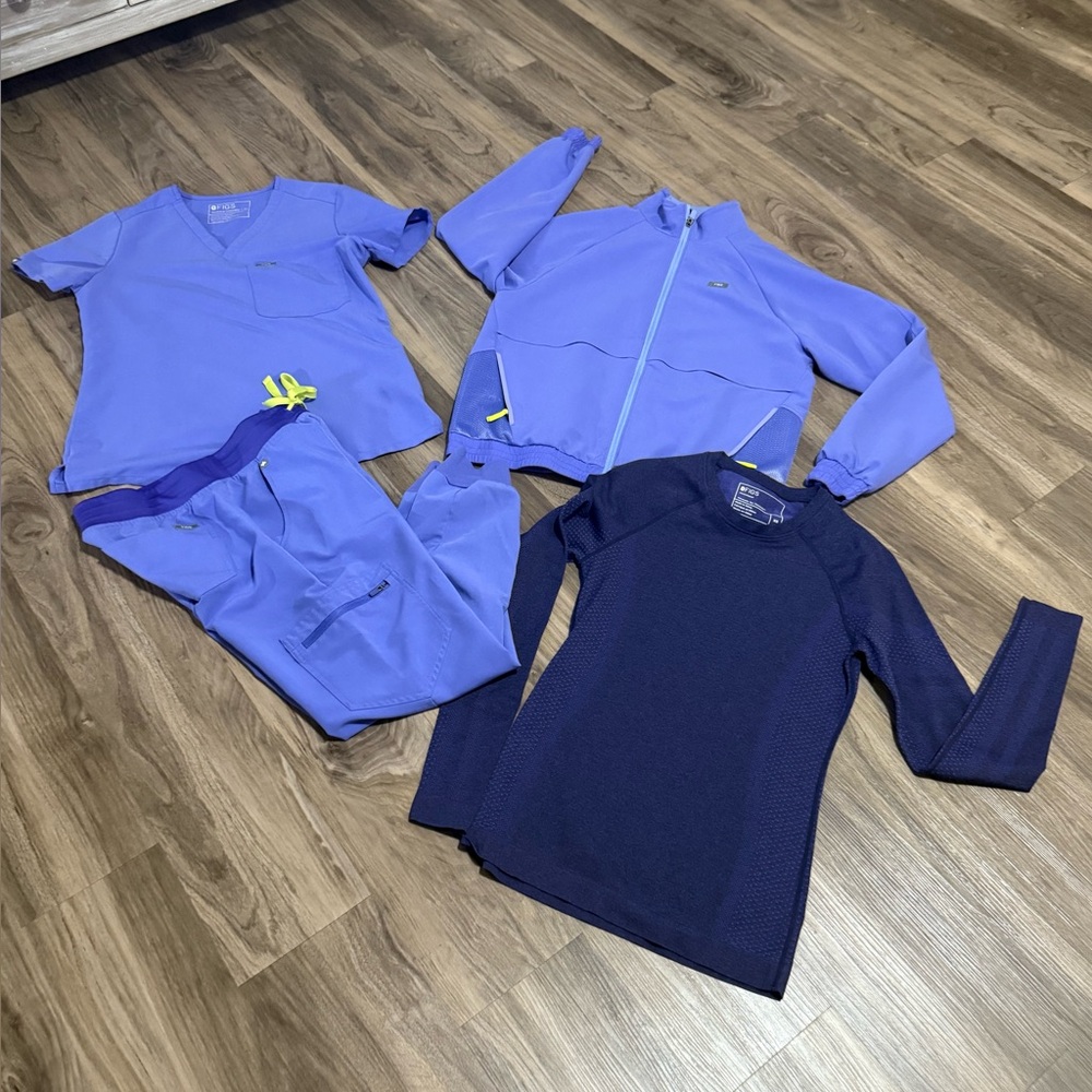 Blue and Purple Activewear Set